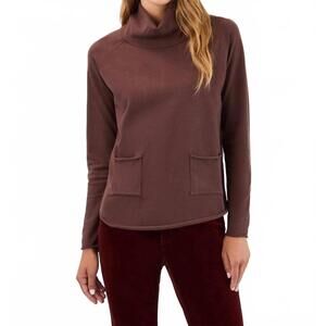 NEW FDJ cowl neck sweater in rich brown